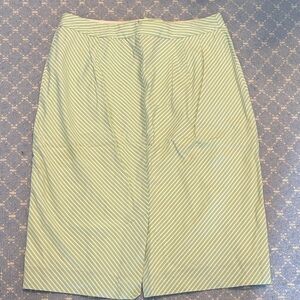 Brooks Brothers Light Green and White Pencil Skirt Sz 8 EUC